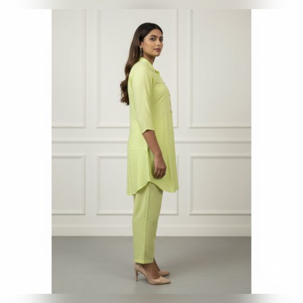 Light Green Embroidered Kurta Set
