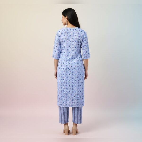 Light Blue Embroidered Kurta Set