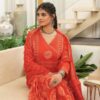 Avivsta Orange Embroidered Kurta Set