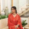 Avivsta Orange Embroidered Kurta Set