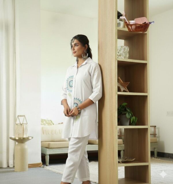 White Embroidered Kurta Set